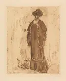 Emil Nolde, Dame, 1907, Etching