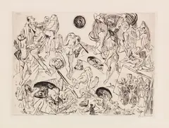 Auferstehung by Max Beckmann, 1918, Drypoint, sold Jun 2017