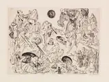 Max Beckmann, Auferstehung, 1918, Drypoint