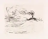 Emil Nolde, Dampfer (gr. hell), 1910, Etching