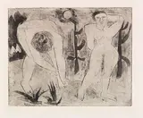 Karl Schmidt-Rottluff, Badende Frauen, 1924, Drypoint
