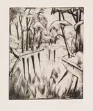 Erich Heckel, Parksee, 1914, Drypoint