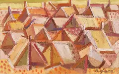 Zeltlager by Eduard Bargheer, 1962, Oil on canvas, sold Jun 2017