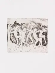 Waldkinder by Emil Nolde, 1911, Drypoint, sold Jun 2017