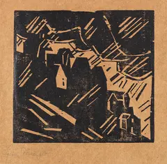 Gewitterregen by Lyonel Feininger, 1918, Woodcut, sold Jun 2017