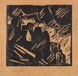 Lyonel Feininger, Gewitterregen, 1918, Woodcut
