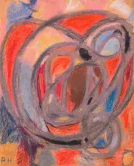 Komposition (Rund- und Ovalformen) by Adolf Hölzel, Ca. 1930, Pastel, sold Jun 2017