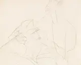 Zwei Personen im Gespräch by Ernst Ludwig Kirchner, Um 1915, Pencil drawing, sold Jun 2017