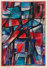 Albert Birkle, Abstrakte Komposition, Um 1960, Mixed media
