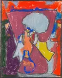 Adolf Hölzel, Figurengruppe, Um 1925, Pastel