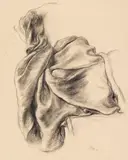Textilstudie by George Grosz, 1939, Charcoal drawing, sold Jun 2017