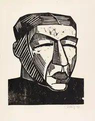 Mutter by Karl Schmidt-Rottluff, 1916, Woodcut, sold Jun 2017