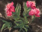 Max Kaus, Blumen, 1939, Watercolor