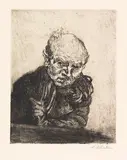 Ludwig Meidner, Selbstbildnis mit Radiernadel