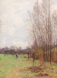 Paul Baum, Waldrand im Vorfrühling (wohl bei Goppeln), Um 1894/95, Oil on canvas