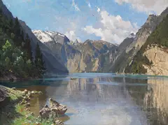 Otto Strützel, Der Königssee, Oil on canvas