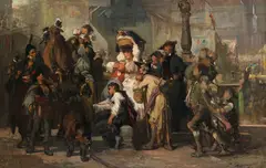 Jakob Grünenwald, Fahrendes Volk, Um 1873, Oil on canvas