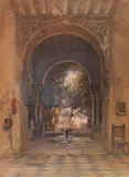 Carl Werner, Kastagnettentänzerin in der Alhambra in Granada, 1856, Watercolor