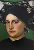 Albert von Keller, Altdeutsche Frau, 1884, Oil on panel