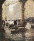 Otto Eduard Pippel, Fischmarkt in Venedig