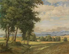 Chiemseelandschaft by Rudolf Sieck, 1921/22, Oil on panel, sold May 2017