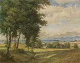 Rudolf Sieck, Chiemseelandschaft, 1921/22, Oil on panel