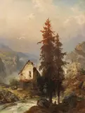 Carl Hilgers, Mühle im Gebirgstal