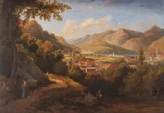 William Cowen, Blick über Como und den Comer See, 1827, Oil on panel