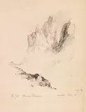 Edward Theodore Compton, Kleinste Zinne, Ca. 1880, Pen and ink drawing