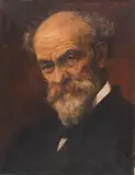 Antonie Boubong, Zugeschrieben - Porträt des Malers Jakob Grünenwald (1821-1896), 1896, Oil on canvas