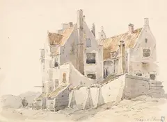 Holländische Häuser by Johann Wagner-Deines, Ca. 1850/60, Pencil drawing, sold May 2017