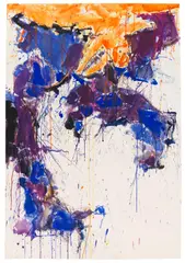 Sam Francis, Over orange (SF58-058), 1958, Gouache