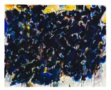 Sam Francis, Composition: Black and Blue (SF56-157), 1956, Gouache
