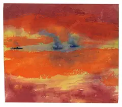 Emil Nolde, Schwüler Abend, 1946, Watercolor