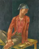 Eugeniusz Zak, Junger Mann mit blauer Kappe