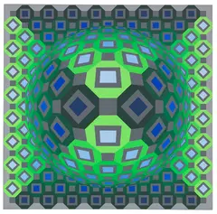 Vilma by Victor Vasarely, Um 1990, Acrylic on canvas, sold Dec 2016