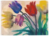 Emil Nolde, Tulpen, Um 1925, Watercolor