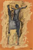 Marino Marini, Cavallo e cavaliere a braccia aperte, 1949, Mixed media