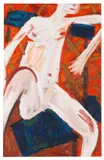 Allan Kaprow, Weiblicher Akt, auf einem Stuhl sitzend, 1954, Oil on canvas