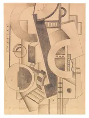 Composition mécanique by Fernand Léger, 1923, Pencil drawing, sold Dec 2016