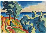 Landschaft by Karl Schmidt-Rottluff, 1968, Watercolor, sold Dec 2016