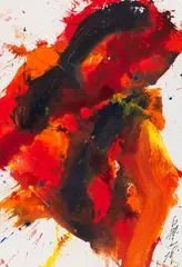 Kazuo Shiraga, Akazome, 1993, Gouache