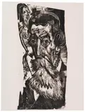 Kopf Ludwig Schames by Ernst Ludwig Kirchner, 1918, Woodcut, sold Dec 2016