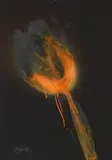 Ohne Titel by Otto Piene, Mischtechnik (Feuergouache) auf Karton, sold Dec 2016