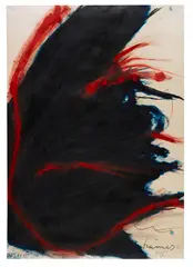 Übermalung (Gesicht) by Arnulf Rainer, 1967, Mixed media, sold Dec 2016