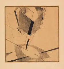El Lissitzky, Proun 5A, 1919, Lithograph