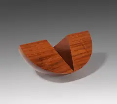 Max Bill, Zwilling als Viertelkugel, 1968, Multiple