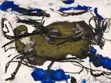 Aspen by Emil Schumacher, 1985, Oil on cardboard, sold Dec 2016