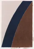 Coloured Paper Image XII (Blue Curve with Brown and Grey) by Ellsworth Kelly, 1976, Print, sold Dec 2016