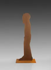 Figur 1000 by Horst Antes, 1987, Eisen, korrodiert und graviert, sold Dec 2016